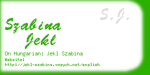 szabina jekl business card